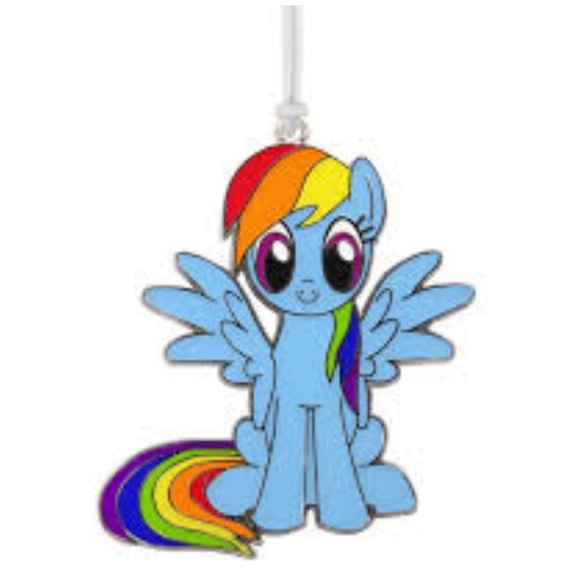 Hallmark Christmas Flat Metal Ornament (My Little Pony Rainbow Dash)  NWT - Picture 1 of 3